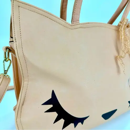 Oversized Pink Cat Purse Black