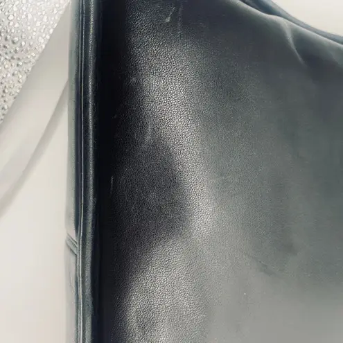 Coach Vintage  Andrea Slim Hobo Shoulder Bag Zip Top 9073 Black Gold Womens