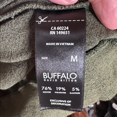 Buffalo David Bitton Soft Green Knit Pullover Top | Cozy Raglan Sweater | Size M - Image 4