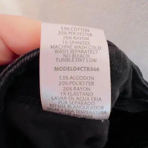 Black Label by C'EST 101 Black Wash Denim High Rise Frayed Hem Ankle Jeans 27