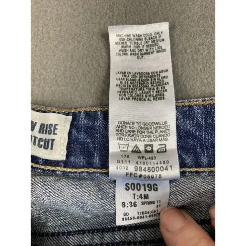 Levis Signature Jean Shorts Womens 26x5 Blue Cut Off Low Rise Frayed Tag 4 Size 26