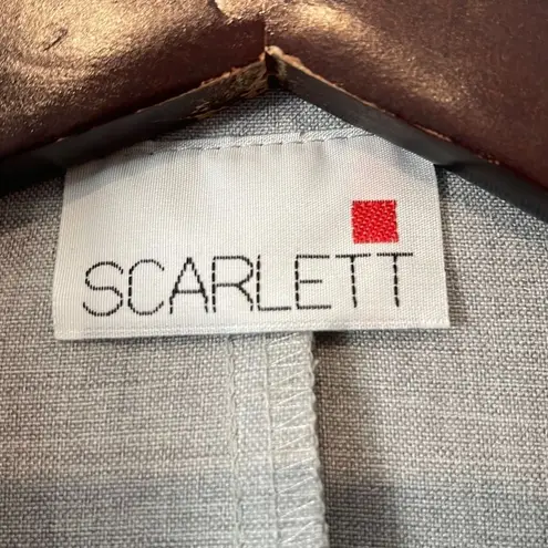 Scarlett 2 pc Vintage Suit. Woman’s Size 5/6 Light Gray. Embroidery on Jacket