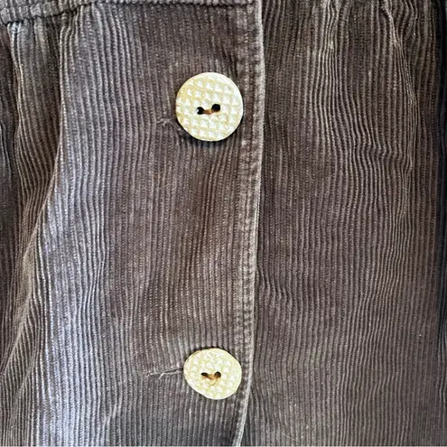French Cuff Dark Brown Corduroy Pea Coat Size XL