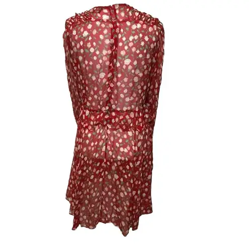 The Kooples Rosa Red Tunic Dress Women’s Size Large Long Sleeve Mini Casual