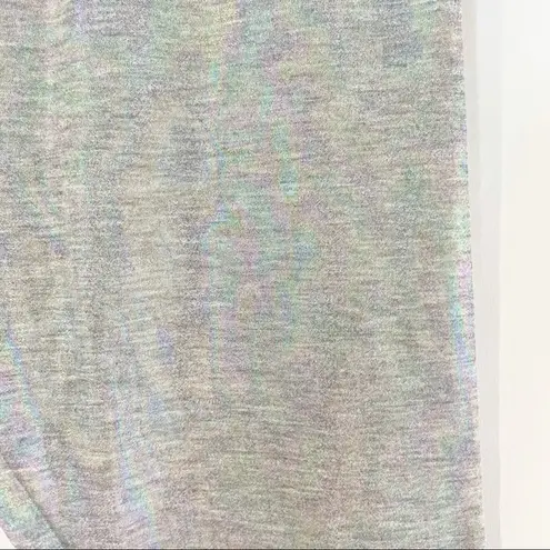 English Rose New Metallic Star Patch Legging Iridescent Heather Grey