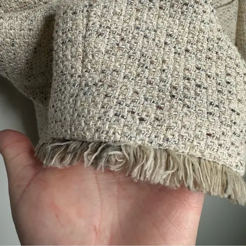 Helene Berman London Cream Tweed Fringe Blazer Size Medium thumbnail 7