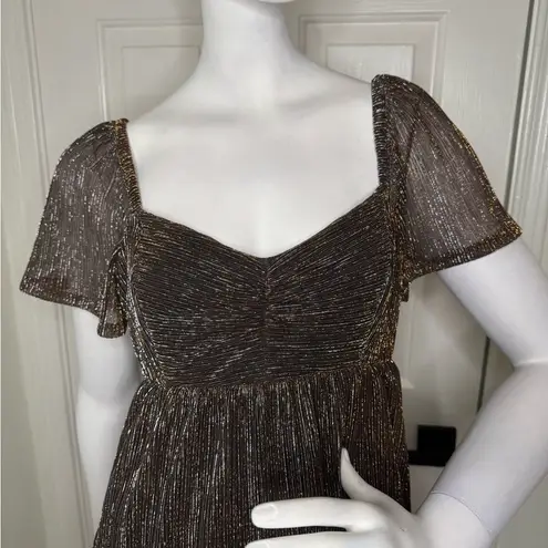 Draper James Elegant Brown Shimmer short Dress. #101