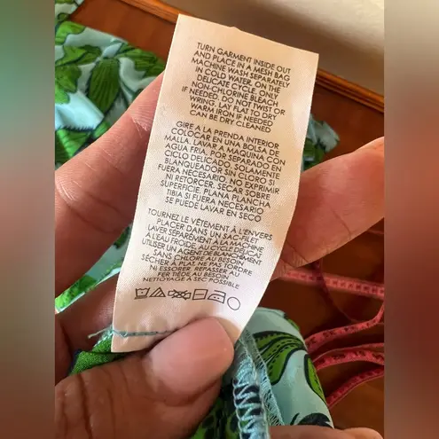 CAbi  Derby Ruffle Floral Wrap Flutter Sleeve Dress Size M