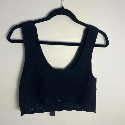 House of Harlow 1960 Knit Crop Top‎ Size M New Black Size M