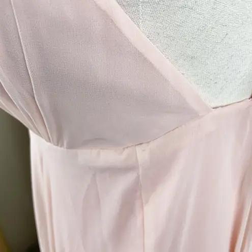 Lulus  Dance The Night Away Lovely Blush Pink Maxi Dress 14962 Women's Size Large