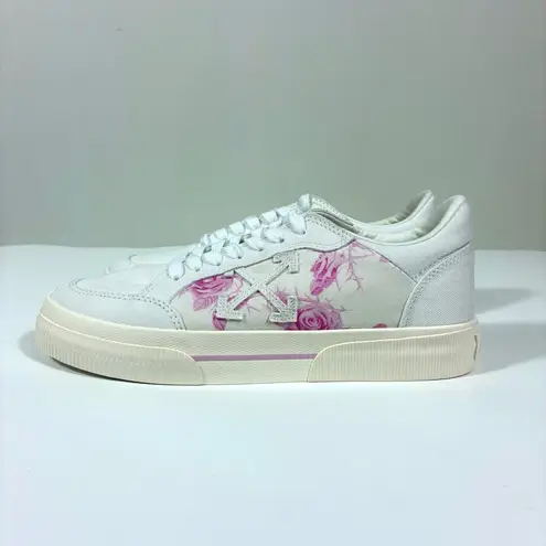 Off-White  New Vulcanized Animation Low Top Sneaker White Pink Floral EU 39 NEW