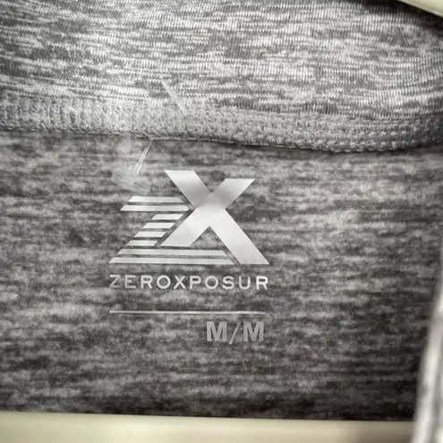 ZeroXposur GRAY STRETCH LONG SLEEVE PULLOVER TOP WITH THUMBHOLES MEDIUM