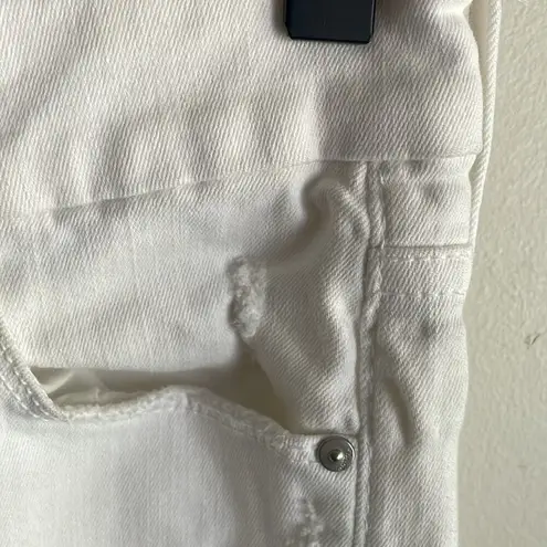 Mother Looker Ankle Fray Jeans Little Miss Innocent White Size 25