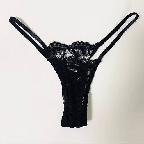 Forplay Lace Fall In Love 3 Piece Black Bustier Lingerie Set Size XL NEW