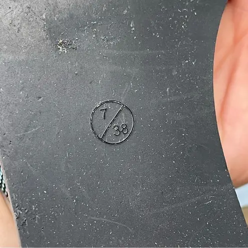 Electric Karma casual beige khaki flat Roman sandals with ankle strap Sz 7