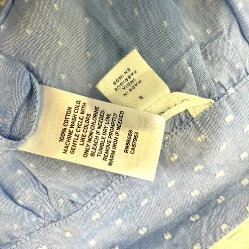 Caslon small square neck popover puff balloon sleeve 3/4 sleeve blouse TB 3084