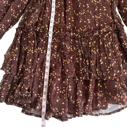 Cleobella Jaslynn Zadia Paisley Floral Block Print Long Sleeve Mini Dress Medium