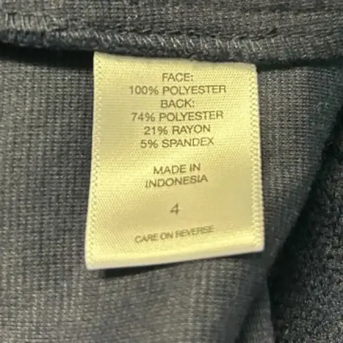 New York & Company Blue and Black Ribbon Straight Stretch Pencil Skirt 4 New