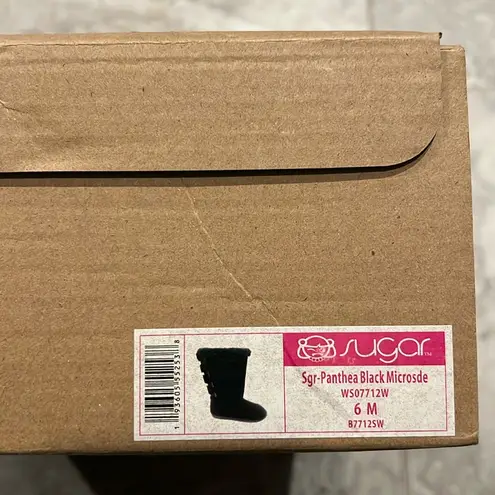 Sugar Panthea Microsuede Faux Fur Shearling Boots in Black Size 6 New in Box