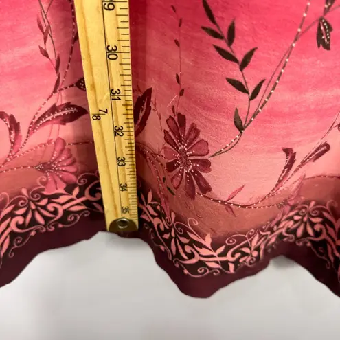 Casual Corner Dress Womens 8 Silk Pink Floral Sheath Retro 90s Fairy Romantic