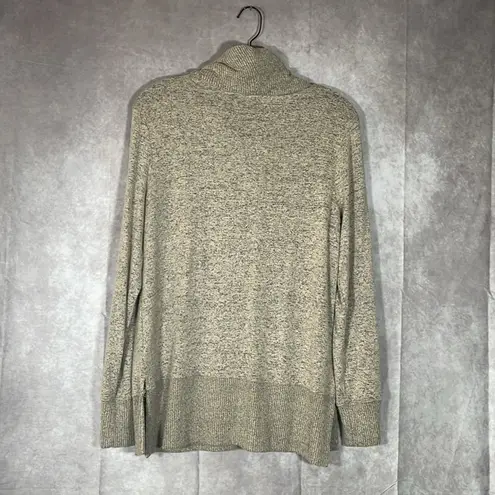 Nine West  Women’s Medium Cowl Neck Gray & Tan Pull Over Sweater