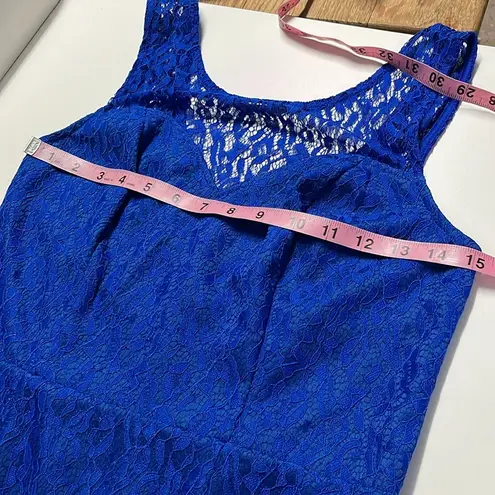 Ever Pretty Long dress size 10 royal blue long dress sweetheart neckline all over crochet