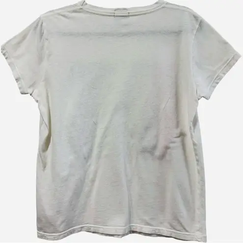 MOTHER The Boxy Goodie Goodie Discotheque White Cotton Tee Shirt Size Small