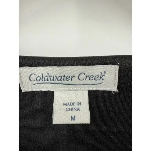 Coldwater Creek Dress Womens Medium Velvet Long Sleeve Midi Fit Flare Classic