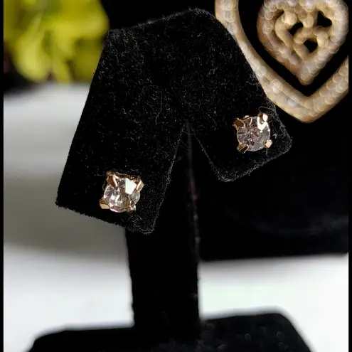 Gold Double Heart Crystal Pendant Necklace Set