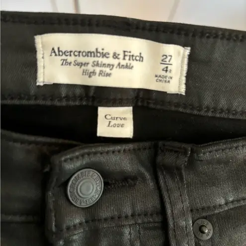 Abercrombie & Fitch  High Rise Super Skinny Coated Jeans Black Curve Love Size 4