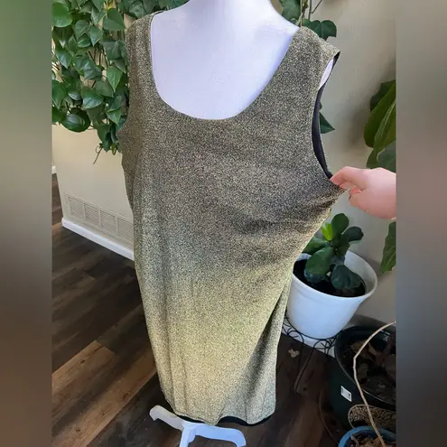 Onyx Nite  BY WENDYE CHAITIN Gold Shimmer Sheath Dress | 20