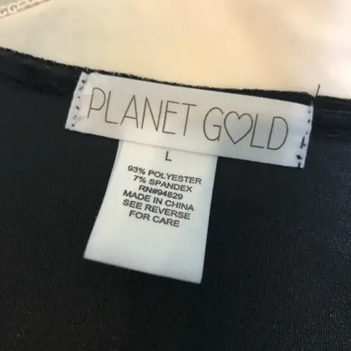 Planet Gold NWOT Black Velvet Faux Wrap Top Blouse