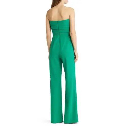 Tadashi Shoji Allen Strapless Jumpsuit Romper Draped Pine Green XL