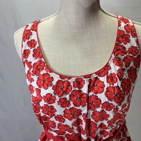 Motherhood Maternity Scoop Neck Red Floral Sundress Size Medium