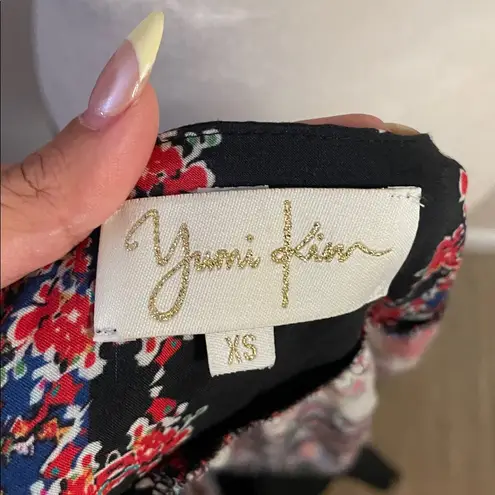 Yumi Kim Maxi Long Bohemian Floral Wrap Patio Pool Dress size S