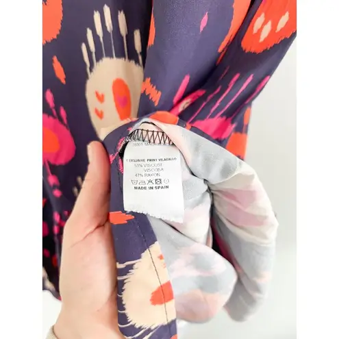 Vilagallo | Kira Lombok Dress | Navy Ikat | US Sz 8 / Sz 40