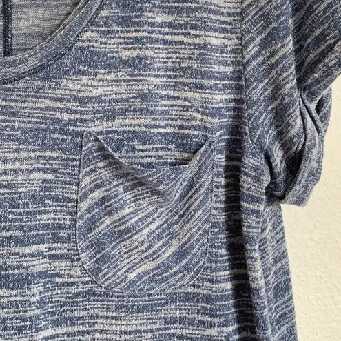 Abercrombie & Fitch 5/$25  Heathered Short Sleeve V-neck Tee T-shirt in Blue - Image 5