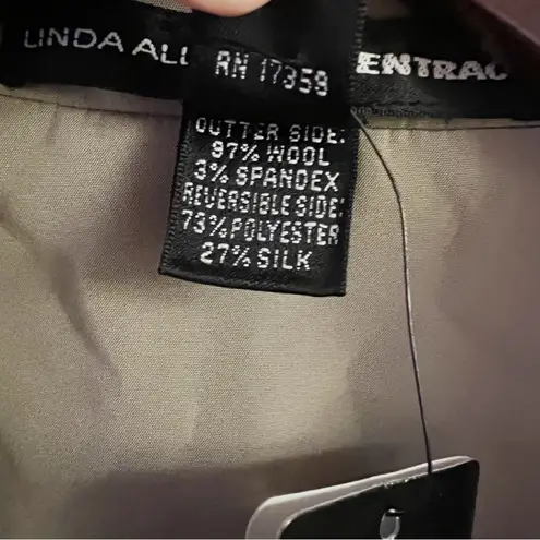 Linda Allard Ellen Tracy Sage Wool Blend Reversible Blazer Size 10P NEW Tan