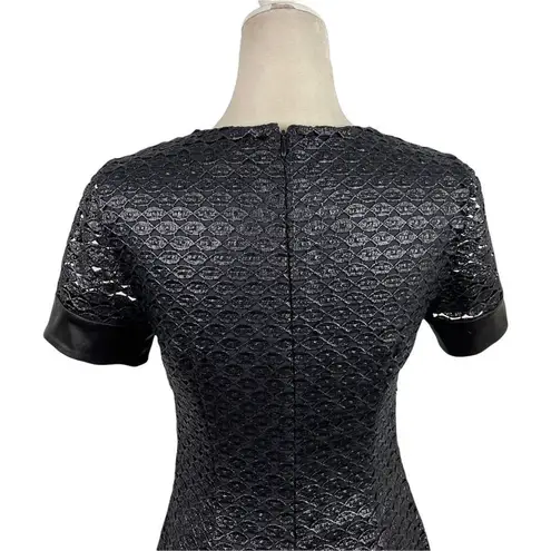 Diane Von Furstenberg  Black Lace Shimmer Cindy Cocktail Dress Evening Mini 6