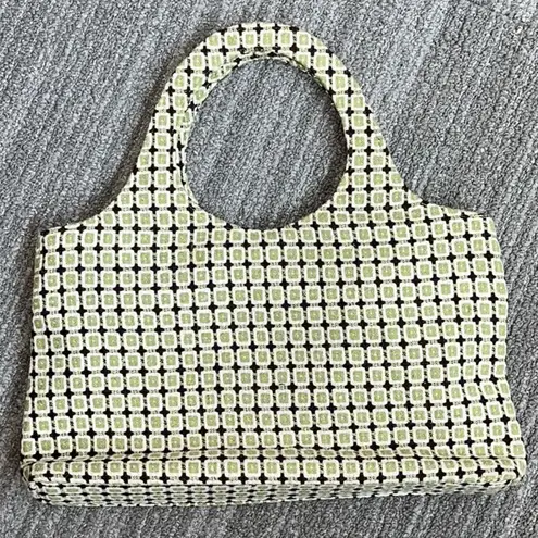 Shiraleah Purse Fabric Shoulder Bag Handbag Geometric Tweed Green