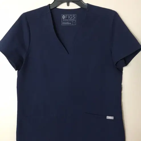 FIGS  Technical "Casma" Scrub Top Small Style FW1100 Navy Blue medical shirt