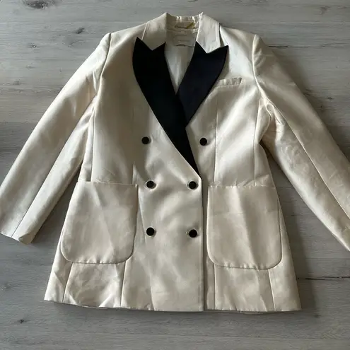 Zimmermann Dancer Tuxedo Dress Milk/Black 3 (L) EUC