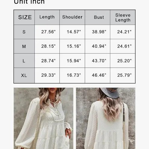 PRETTYGARDEN Women's V-neck Black Chiffon Long Sleeve Boho Blouse Large | EUC