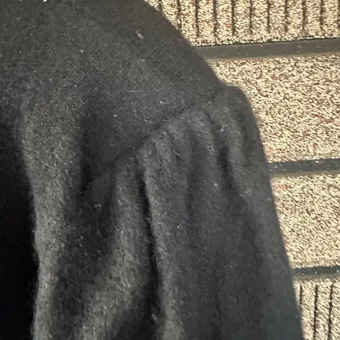 United Colors Of Benetton Benetton 80s Made in Italy Angora-Blend Puff-Sleeve Cropped Sweater Black | S–M