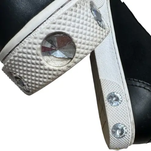 Schutz Women’s Myrnna Zip High Top Sneakers Black- Size 9 Gemstone See Pics