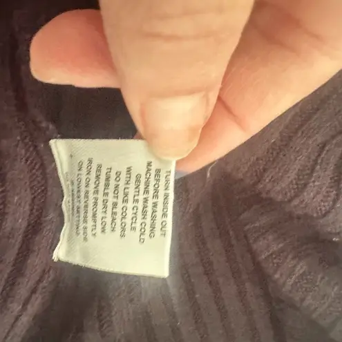 Ny Collection Womens XL Sweater Tunic Ribbed Ombre Pullover V Neck Long Sleeve