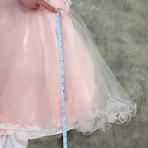 Alyce Paris 1052 Pink rhinestone corset strapless prom homecoming dress