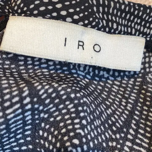 IRO Barich black and white silk shirt dress