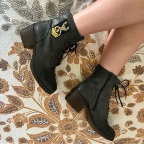 Rebels Combat Military Style Boot Moto Womens Black Size 9.5