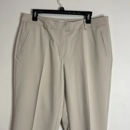 Lady Hagen New Women’s Essentials Solid Khaki Front Pleat Pants Size 10